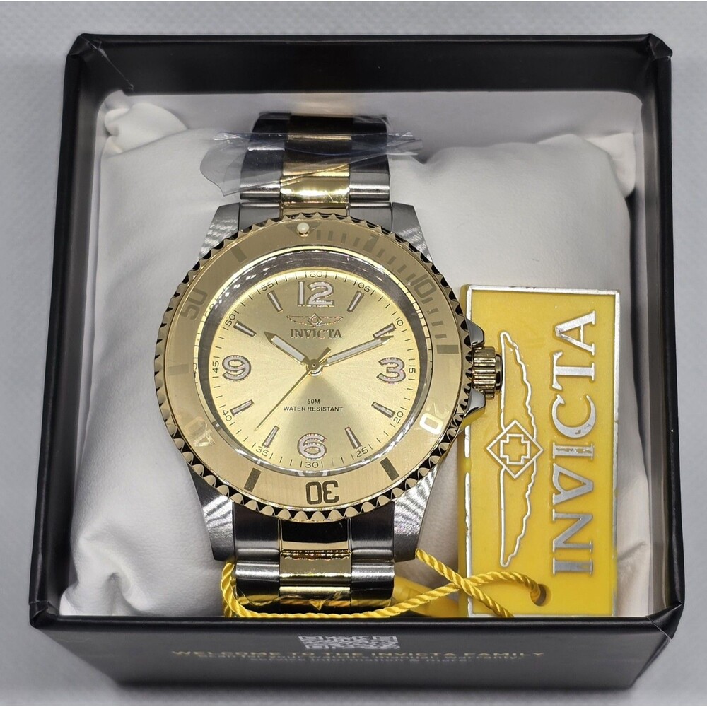 Invicta Specialty Men's Watch 41mm Silver Gold Tone 69725